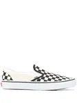 Слипоны в клетку Vans, белый - фото