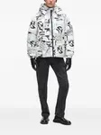 Пуховик с принтом Karl Lagerfeld Jeans, белый - фото 2