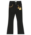 Расклешенные брюки с логотипом Moschino, черный - фото