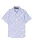 Versace Kids рубашка Nautical Medusa в полоску, белый - фото