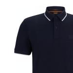 Поло с вышитым логотипом босса HUGO BOSS, темно-синий - фото 8