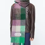 Acne Studios Шарф в клетку с аппликацией логотипа, Multicolor - фото 3