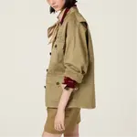 MIU MIU Крашеная хлопковая куртка, Olive - фото 4