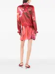 Платье мини с принтом Roberto Cavalli, красный - фото 4