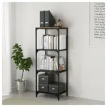 Открытый стеллаж, черный, 51х136 см, FJÄLLBO IKEA - фото 2