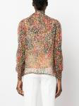 TWINSET блузка с бантом и анималистичным принтом, красный - фото 2