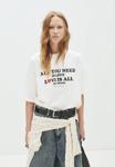 Футболка PULL&BEAR Print T-shirt, White - фото 3