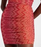 Мини-юбка зигзагообразная ламе Missoni, cherry chevron - фото 4