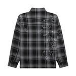 Рубашка Nahmias Plaid Beaded Oversized Shirt 'Black Rayon', черный - фото 2