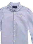 Рубашка с оборками POLO RALPH LAUREN KIDS, синий - фото 3
