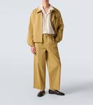 Хлопковые брюки-клёш из твила Bode, Ochre - фото 2