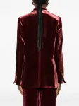 Двубортный бархатный блейзер Raquel Diniz, красный - фото 4