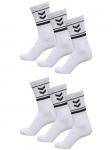 Носки Hummel 6-er Set Sport Freizeit Basic Socken mit Logo, цвет Weiß-Schwarz - фото