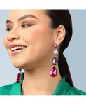 Серьги-Капли из камня Sohi, pink - фото 2