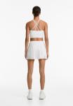 Мини-юбка COMPRESSIVE MESH - Pleated skirt OYSHO, белый - фото 3