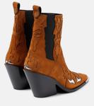 Замшевые ботильоны Rabanne, коричневый - фото 3