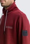 Толстовка TOM TAILOR MIT LOGO-DETAILS, Red Navy Grindle Structure/Red - фото 4