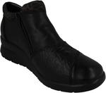 Женские черные кожаные ботильоны Rieker - фото 7