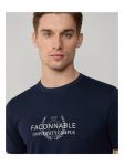 Футболка темно-синего цвета Faconnable - фото 3
