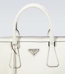 Кожаная дорожная сумка Duffel Prada, белый - фото 6