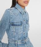 Роскошное джинсовое платье миди 7 For All Mankind, синий - фото 4