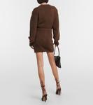 Кашемировая мини-юбка Magda Butrym, коричневый - фото 3