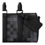 LOUIS VUITTON Кожаная наплечная сумка Keepall Damoflage черная - фото 5