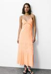 Платье PULL&BEAR Maxi dress, Orange - фото