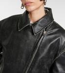 Потертая кожаная косуха Acne Studios, черный - фото 4