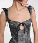 Мини-платье из кожи Nihil KNWLS, Moto Black - фото 4