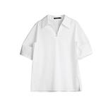 ELLE Рубашка Women's White Lapel Moderate - фото