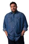 Рубашка на пуговицах Men Plus, синий деним - фото 2