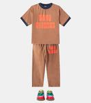 Хлопковые брюки с логотипом Bobo Choses, коричневый - фото 2