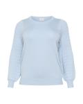 Базовый свитер KAFFE CURVE Sweater Lini, светло-синий - фото