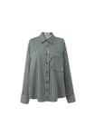 Блуза FRNCH Button-down blouse, Vert Mousse/Green - фото 5