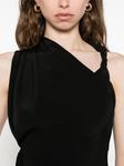 Асимметричное шелковое платье Victoria Beckham, черный - фото 5