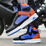 Мотоциклетные кожаные ботинки Bofucn, уличная обувь для езды, противоскользящие ботинки с боковой молнией для мужчин и женщин, черный/синий - фото 4