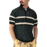 Поло Plus Mesh в полоску Beams, синий - фото 10