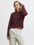 Джемпер JJXX JXMILLY STRUCTURE CREW NECK, Cabernet/Dark Red - фото