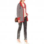 Куртка женская Gucci, черно-серый / красный - фото 3