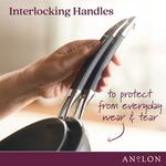 Anolon SmartStack, набор жестко анодированных сковородок для раскроя, 2 предмета, черный, черный - фото 7