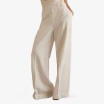 Брюки Reiss Devon широкого кроя из ткани, белый - фото 3