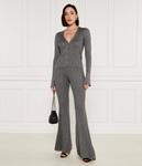 Брюки Liu Jo flare fit, серый - фото 2