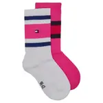 2 пары носков с флагом Tommy Hilfiger, розовый - фото