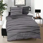 Двустороннее постельное белье темно-серое 1x 155x220 см + 1x 80x80 см Kaeppel - фото 3