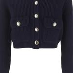 Кардиган женский Miu Miu, темно-синий - фото 4