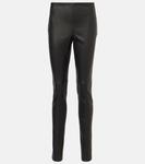 Узкие кожаные брюки Lakun The Row, черный - фото