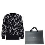 Футболка без капюшона FW23 ARMANI EXCHANGE, черная - фото 2