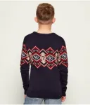 Свитер regular fit Guess, темно-синий - фото 3