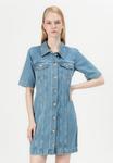 Джинсовое платье ONLTHALIA FITTED DRESS ONLY, цвет Medium Blue Denim - фото 4